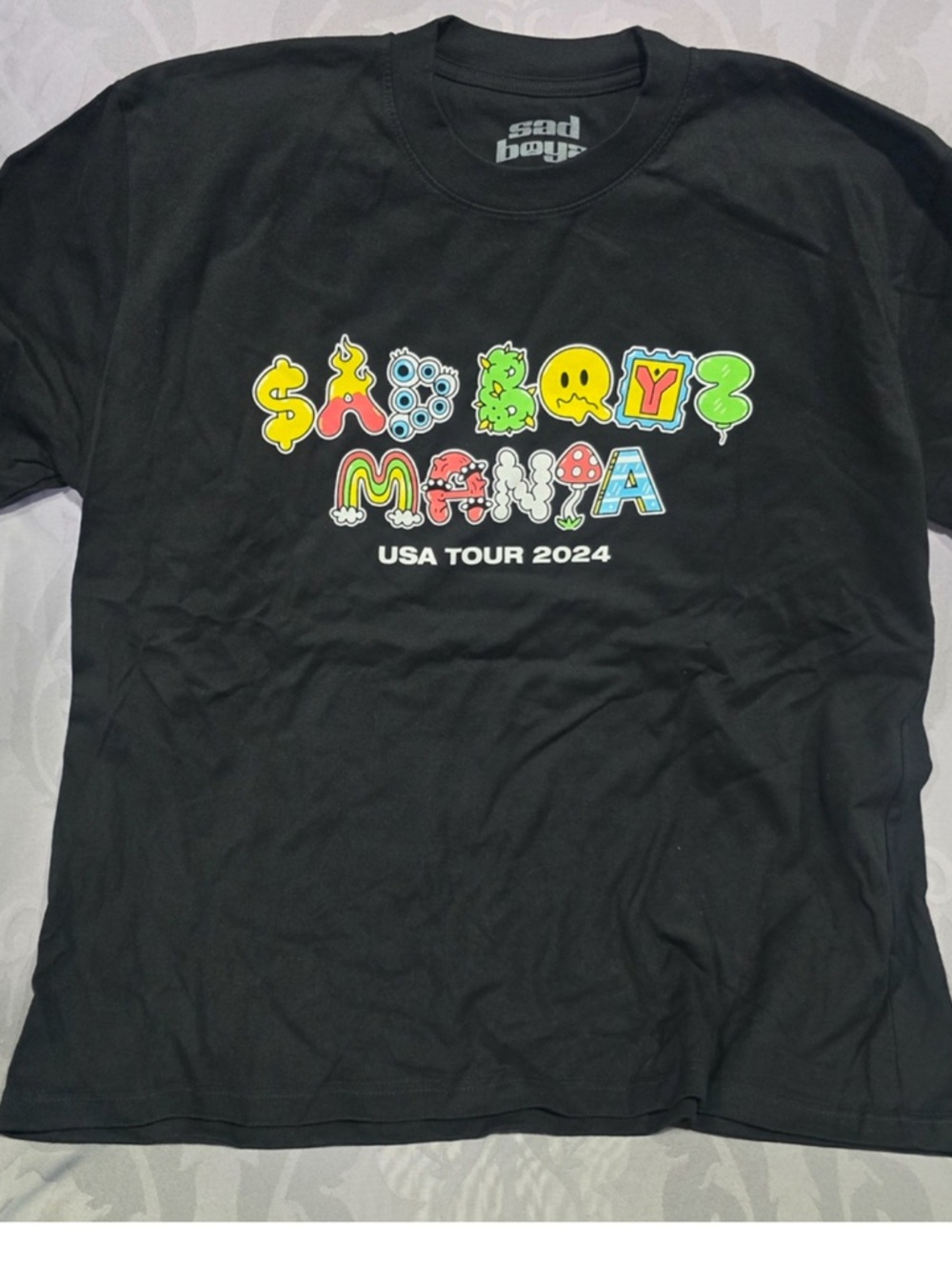 Sad Boyz Mania USA Tour 2024 Black T-Shirt Size Small NWOT